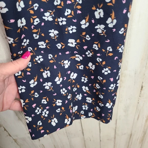 Eloquii Navy Blue Floral Casual Pants Ladies Size 16 - Picture 5 of 14